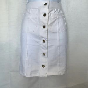 White Button Up Skirt